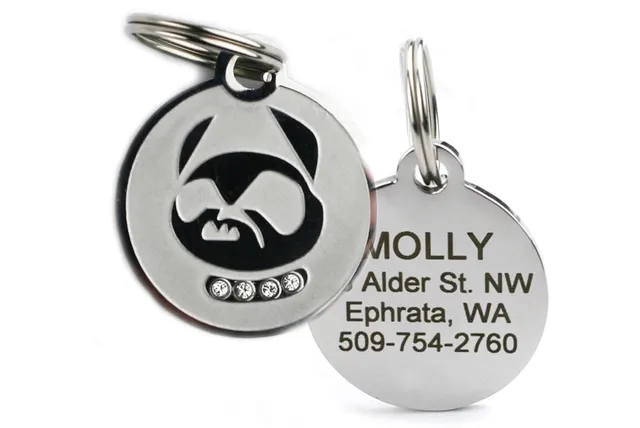 gotags-swarovski-crystal-dog-tag-in-stainless-steel image 1