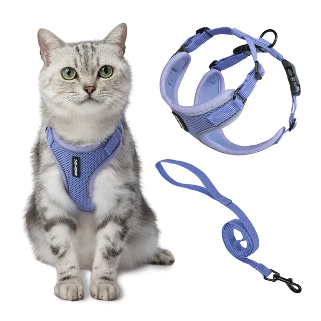 voyager-escape-proof-cat-harness-and-leash-with-matching-trim image 1