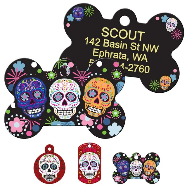 gotags-day-of-the-dead-personalized-dog-id-tag image 1