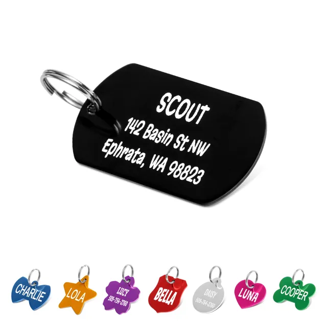 gotags-classic-rectangle-military-style-dog-tag-personalized-aluminum-8-colors image 1