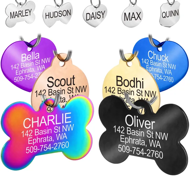 gotags-colorful-stainless-steel-dog-and-cat-tags-with-laser-engraving image 1