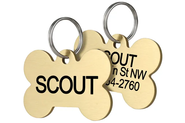 gotags-bone-shape-brass-dog-tags image 1