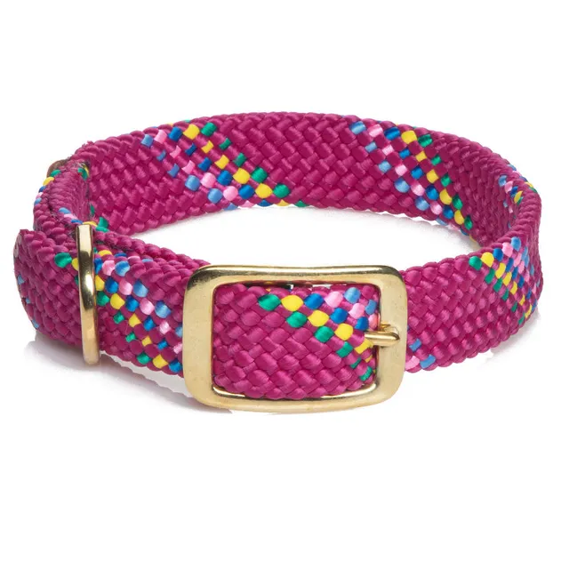 mendota-pet-dbl-braid-collar-rasp-confetti-dark-closeout image 1