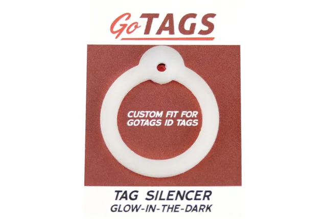 gotags-round-glow-in-the-dark-pet-tag-silencer-fits-regular-large-tags image 1
