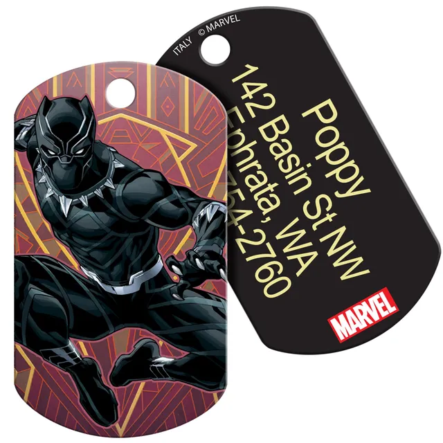gotags-black-panther-dog-id-tag-marvel-fan-design image 1