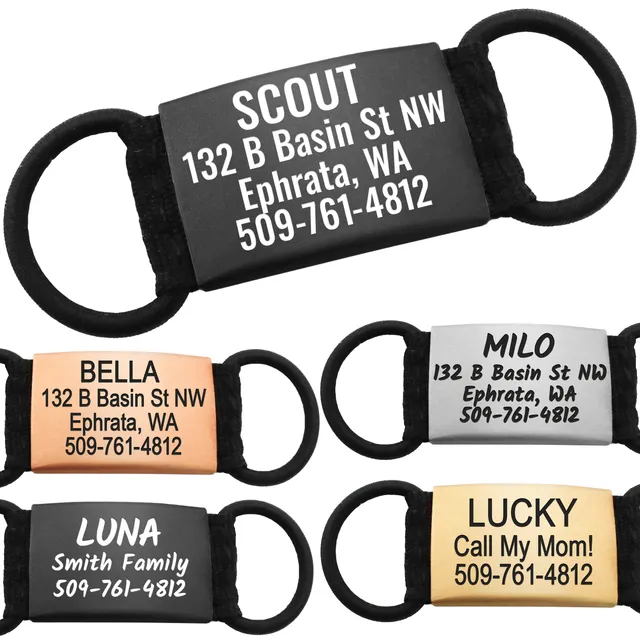 gotags-silent-slide-on-dog-tag-personalized-3-sizes-4-colors image 1