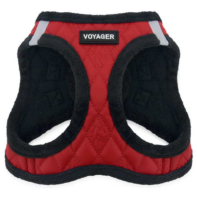 voyager-step-in-plush-faux-leather-pet-harness image 1