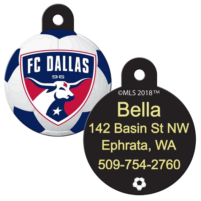 gotags-mls-soccer-team-round-dog-id-tag-officially-licensed-brass image 1