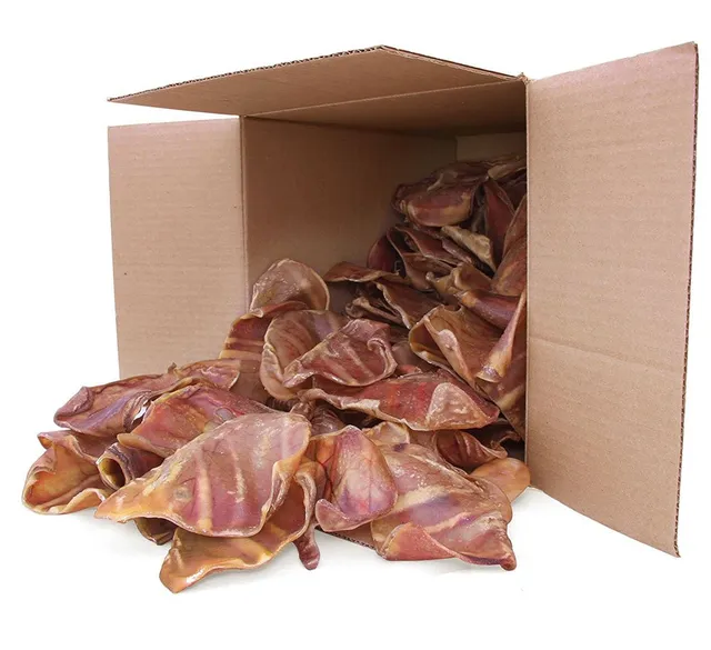 voyager-gigabite-whole-and-slivers-pig-ears-dog-treats image 1