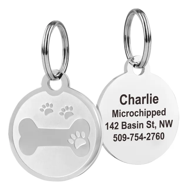 gotags-embossed-pet-id-tag-7-designs-stainless-steel-custom-engraving image 1