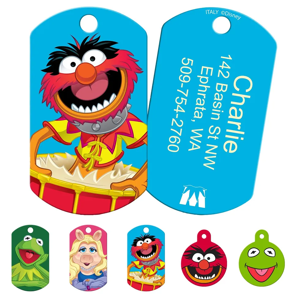 gotags-disney-muppets-dog-id-tag-personalized-engraved-brass-pet-tag image 1