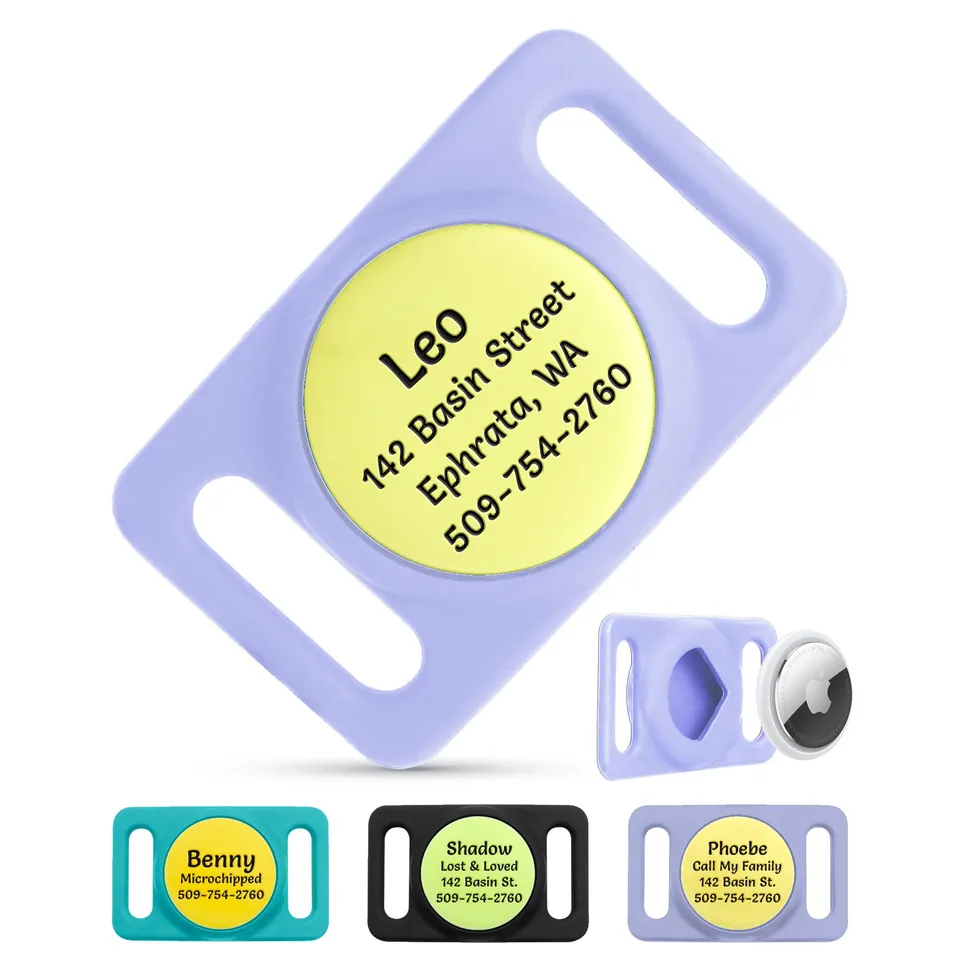 gotags-active-personalized-airtag-dog-collar-holder-engraved-silicone-case image 1