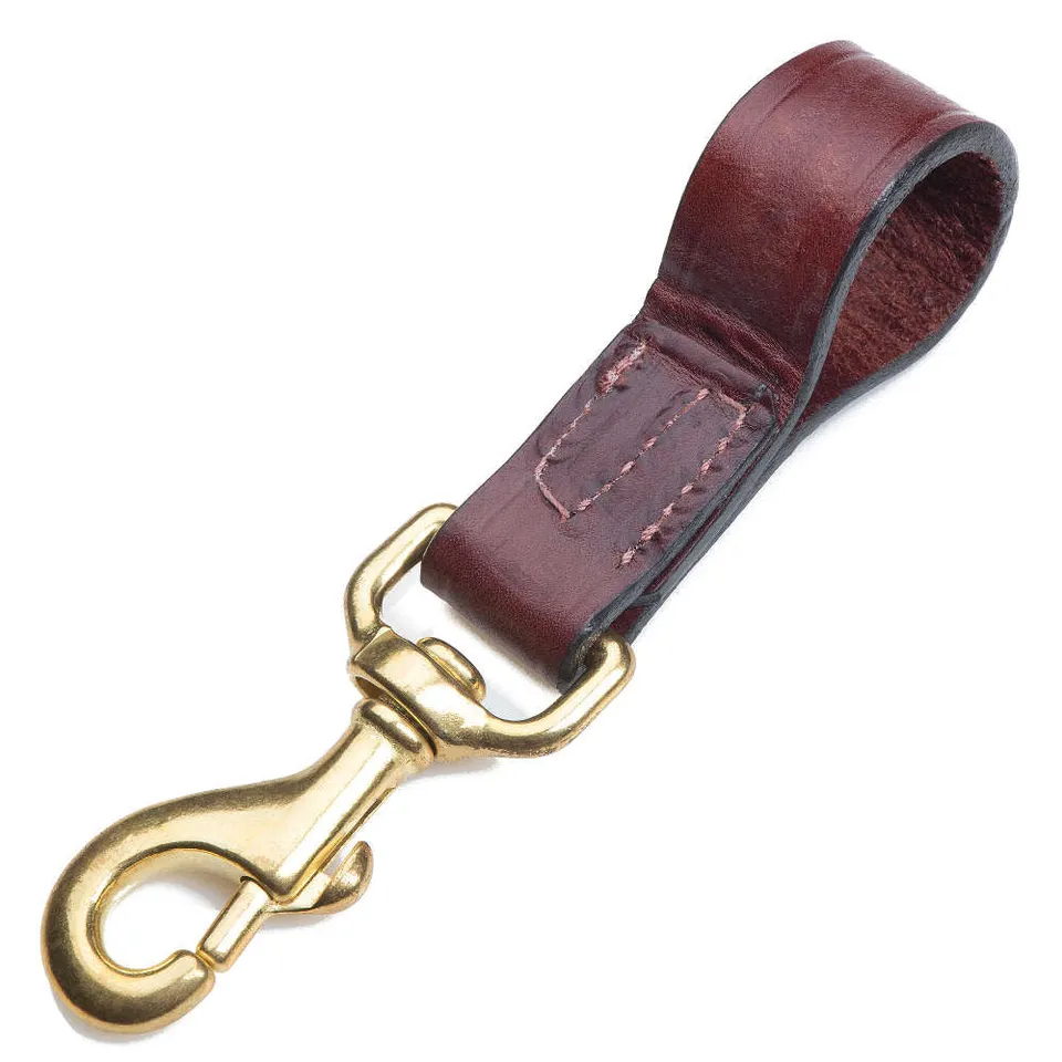 mendota-pet-leather-belt-snap-chestnut-hands-free-dog-lead-holder image 1