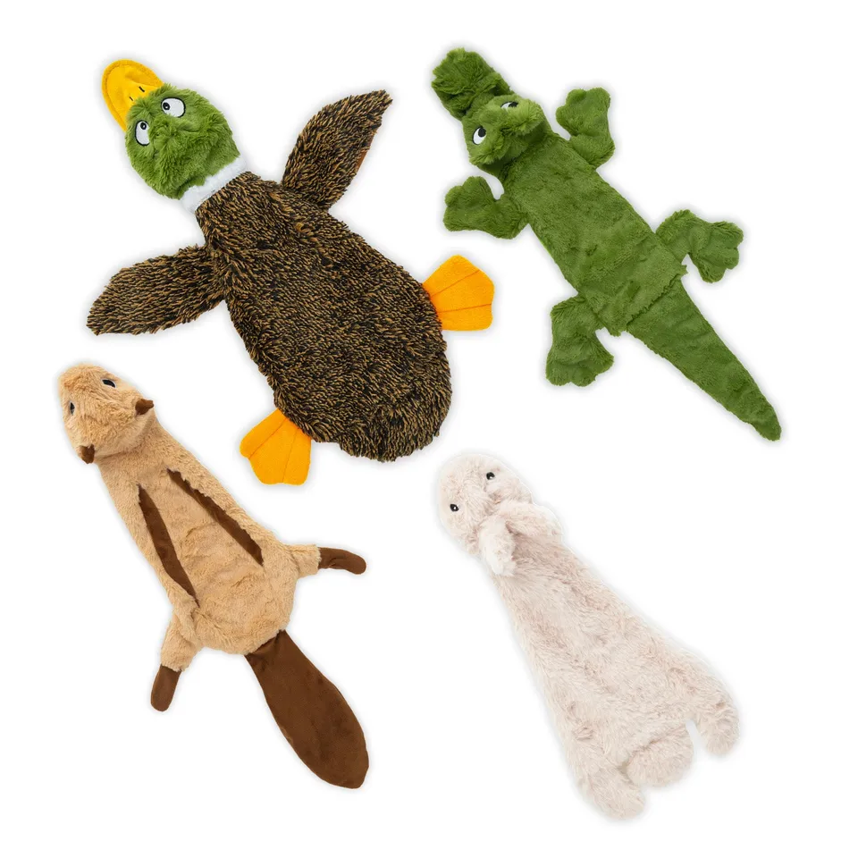 voyager-2-in-1-fun-skins-stuffing-free-dog-toys-4-pack-set image 1