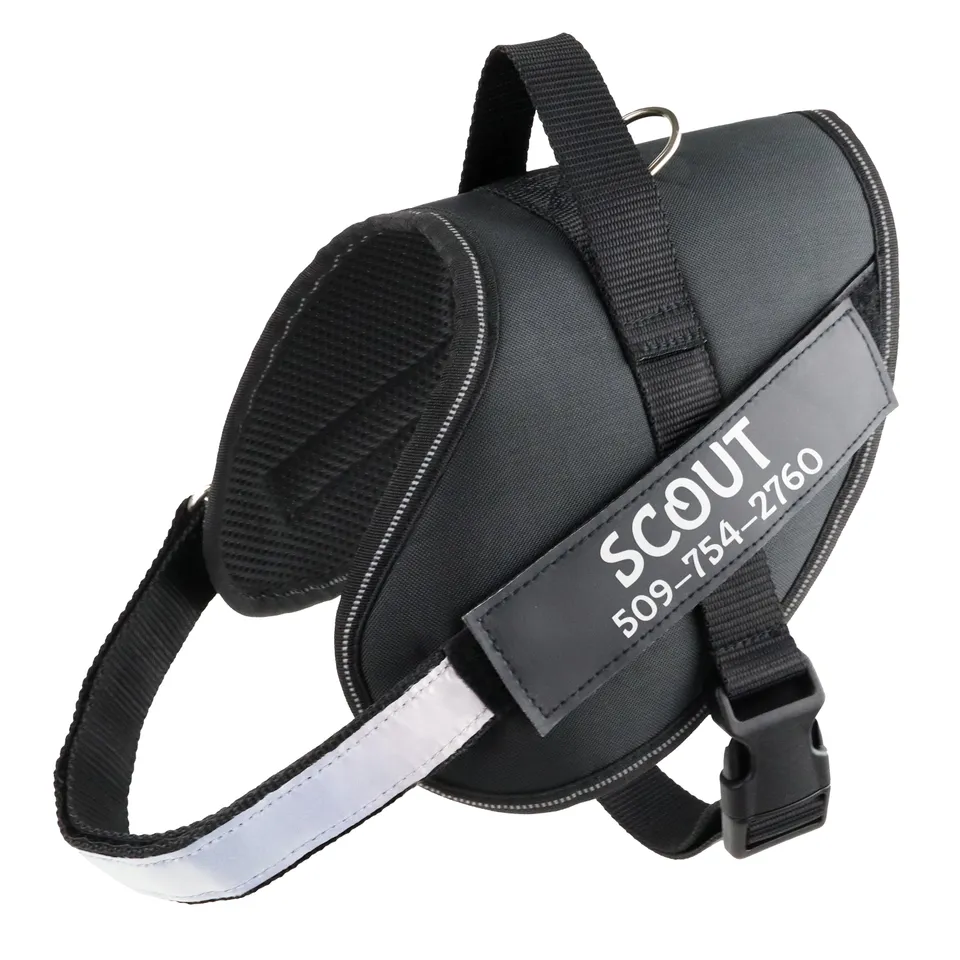 gotags-personalized-reflective-dog-harness-with-custom-embroidery image 1