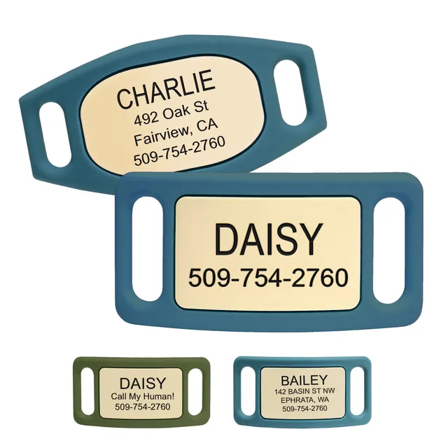 gotags-silicone-slide-on-dog-tag-personalized-lifestyle-line-no-jingle-6-colors- image 1