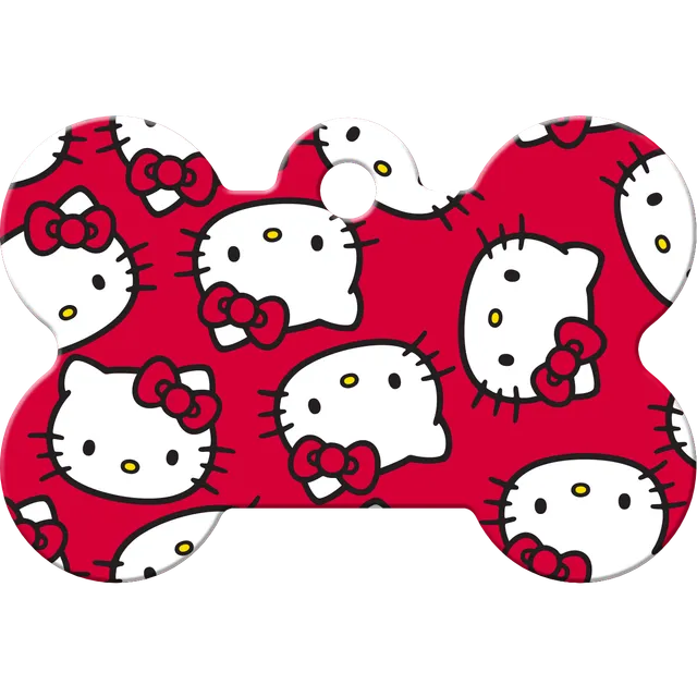 gotags-hello-kitty-dog-id-tag-personalized-engraved-brass-pet-tag image 1