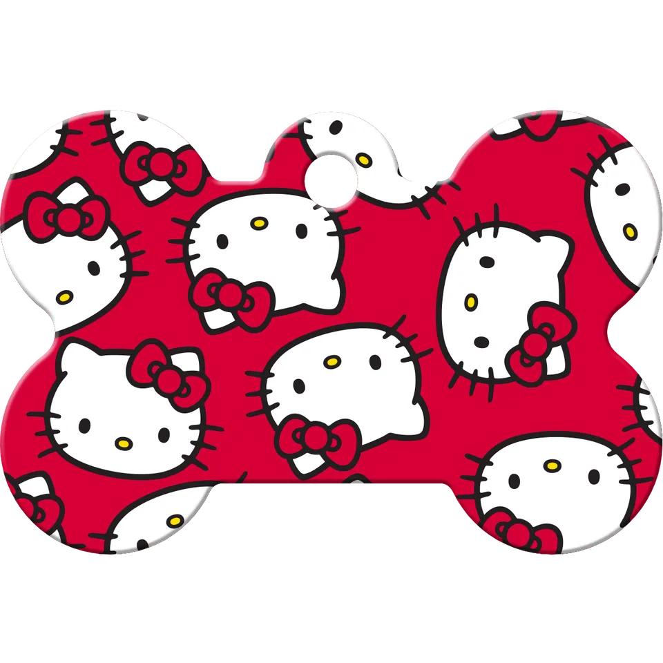 gotags-hello-kitty-dog-id-tag-personalized-engraved-brass-pet-tag image 1