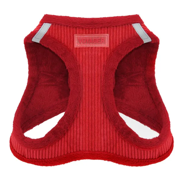 voyager-step-in-plush-corduroy-pet-harness-soft-reflective-vest-style-harness-fo image 1