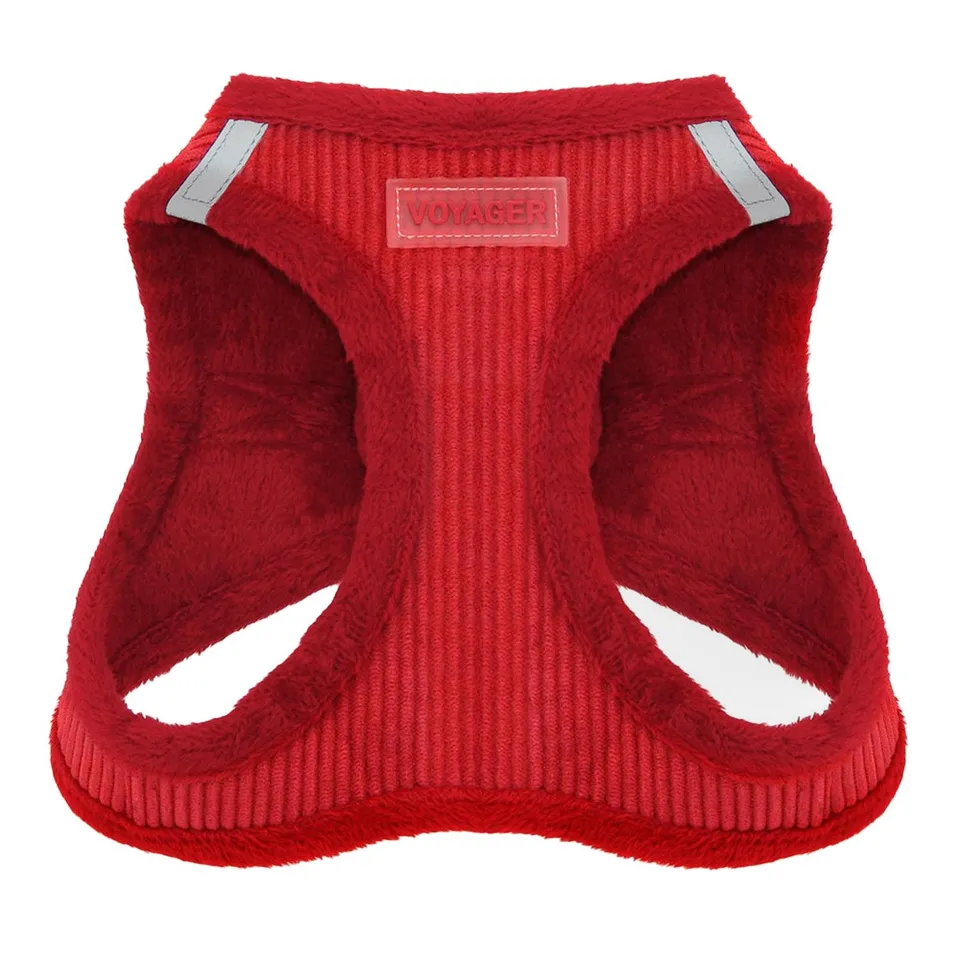 voyager-step-in-plush-corduroy-pet-harness-soft-reflective-vest-style-harness-fo image 1