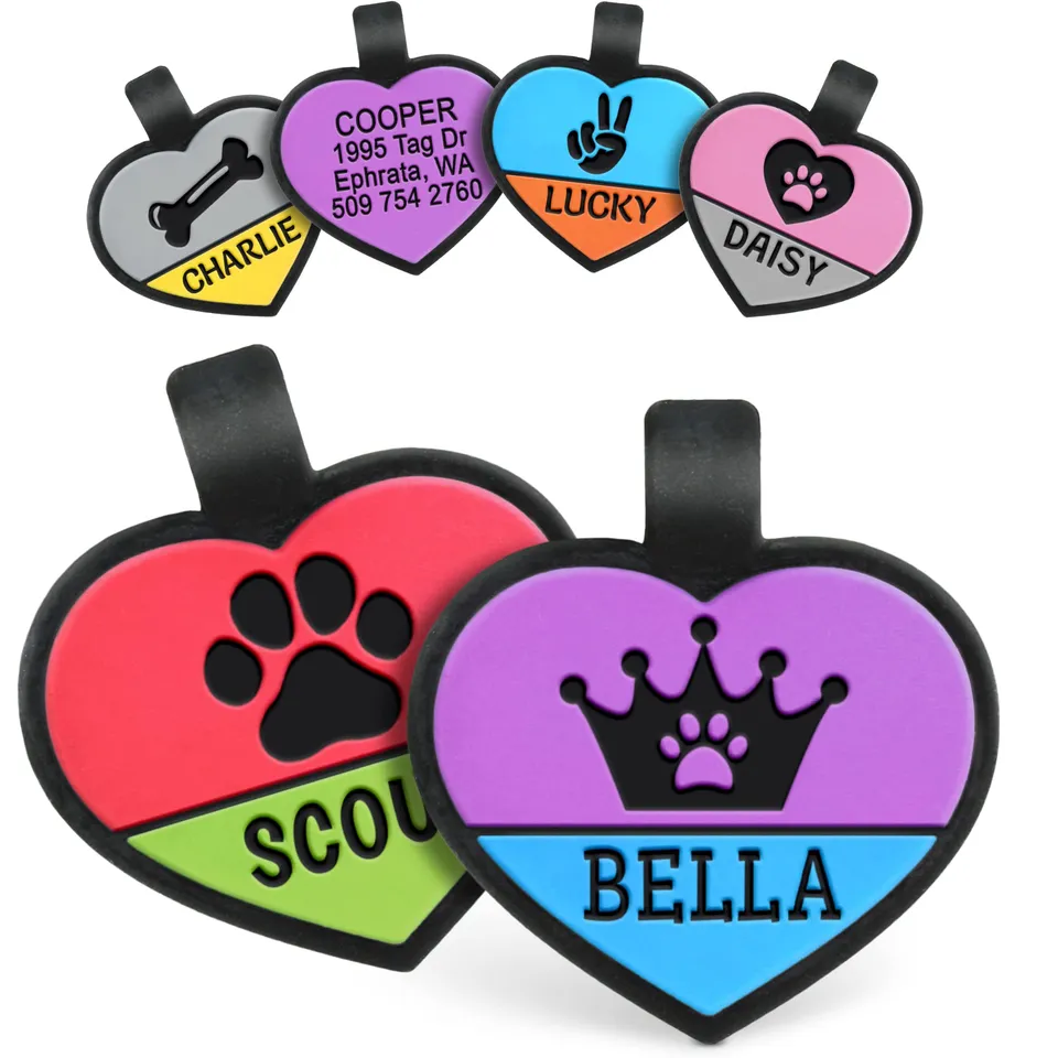 gotags-two-tone-silent-silicone-dog-id-tag image 1