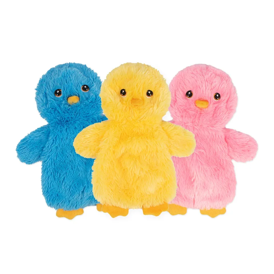 voyager-crinkle-baby-chicken-stuffless-dog-toy-set image 1