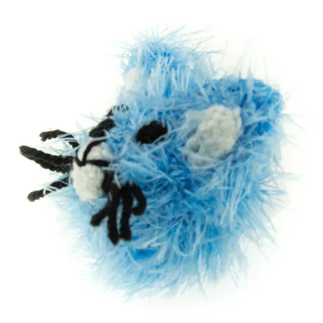 oomaloo-ballhead-cat-handmade-squeaky-dog-toy-small-3-x3-x3-funky-fur-heavy-duty image 1
