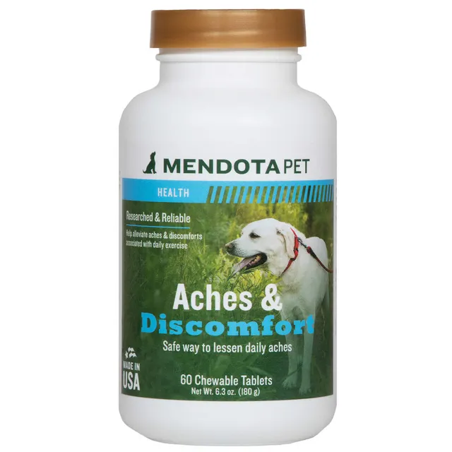 mendota-pet-aches-discomforts-60-tablets-natural-pain-relief-supplement-for-dogs image 1
