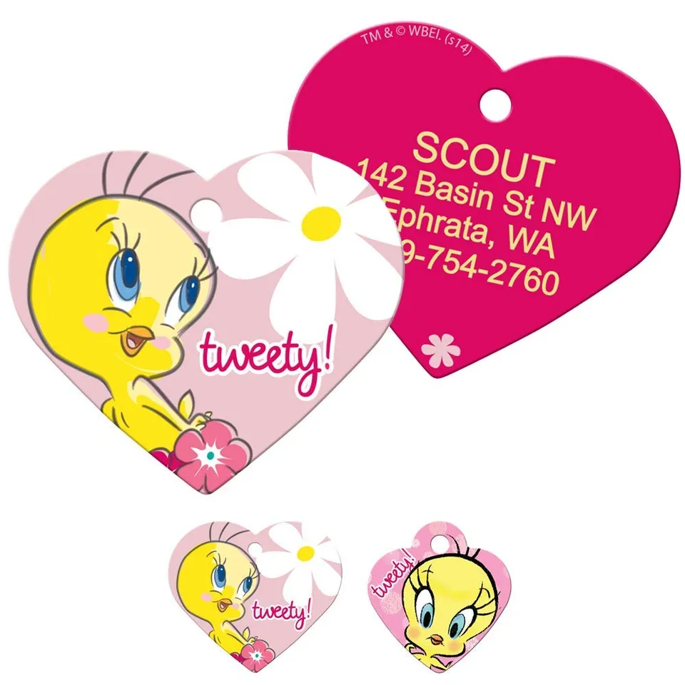 gotags-looney-tunes-tweety-bird-personalized-pet-id-tag image 1