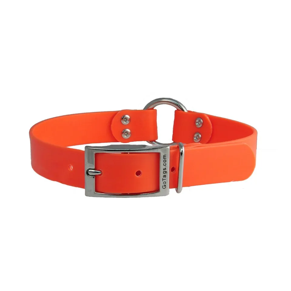 gotags-waterproof-hunting-dog-collar-reflective-biothane-personalized-nameplate image 1