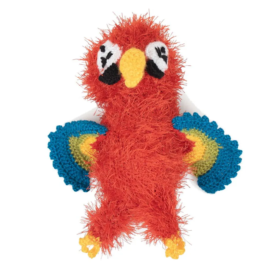 mendota-pet-oomaloo-parrot-handmade-squeaky-dog-toy image 1