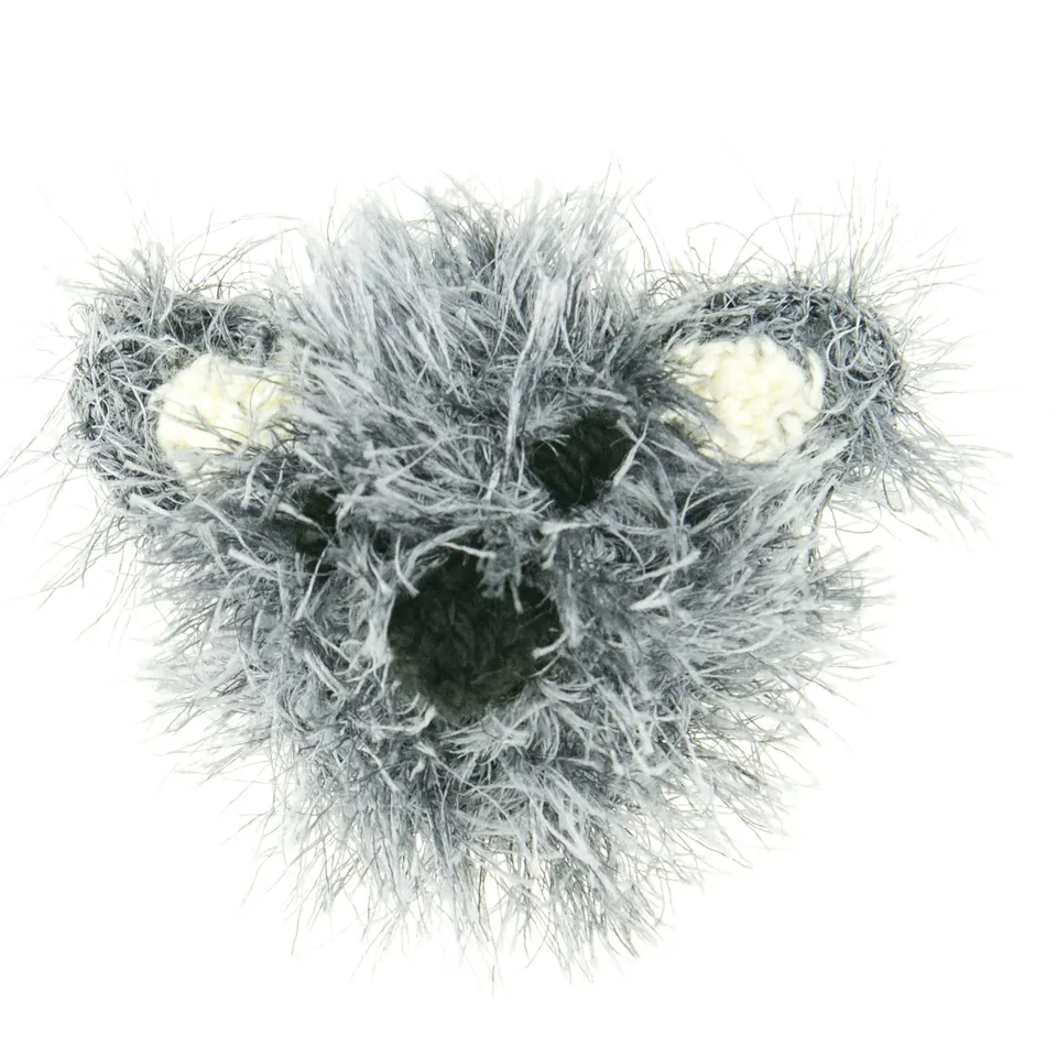 mendota-pet-ballhead-koala-handmade-squeaky-dog-toy-small-3-x3-x3 image 1