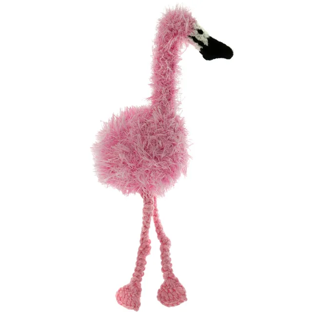 mendota-pet-handmade-squeaky-flamingo-dog-toy-fun-looking-long-neck-legs image 1