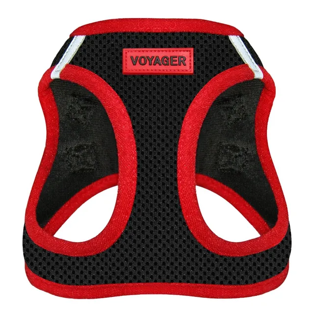 voyager-step-in-air-pet-harness-black-with-color-trim image 1
