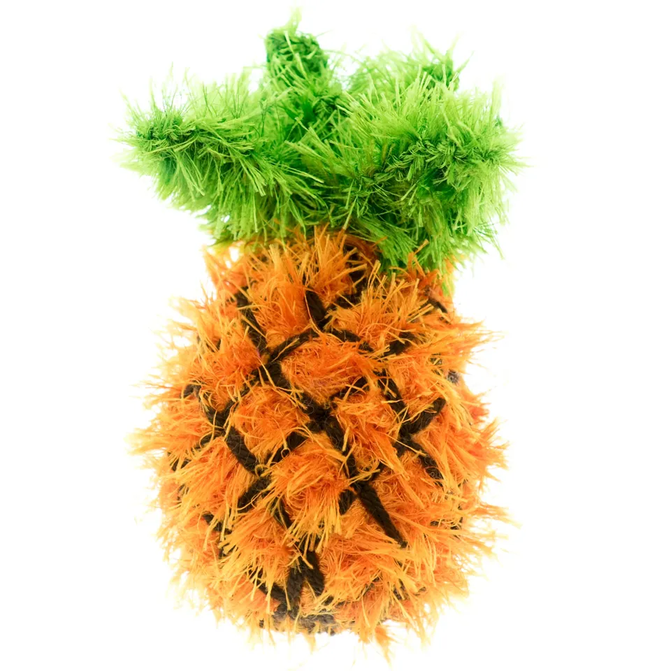 oomaloo-handmade-pineapple-squeaky-dog-toy-closeout image 1