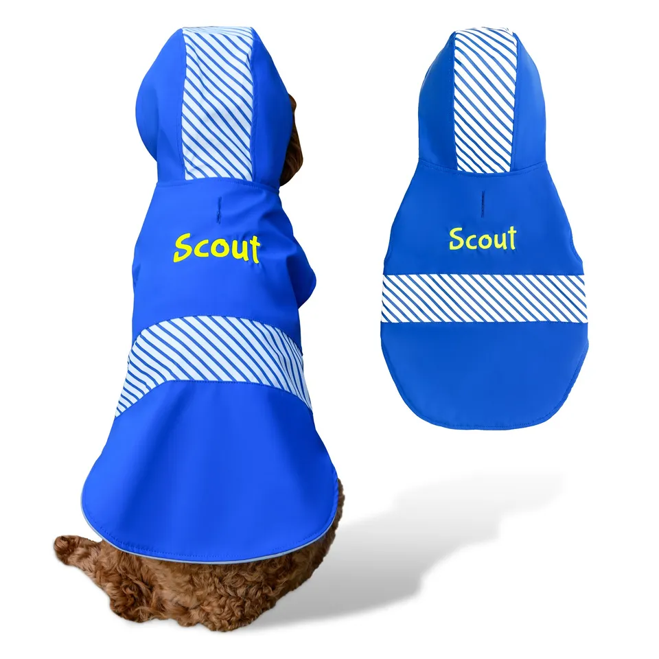 gotags-personalized-dog-raincoat-with-hood image 1