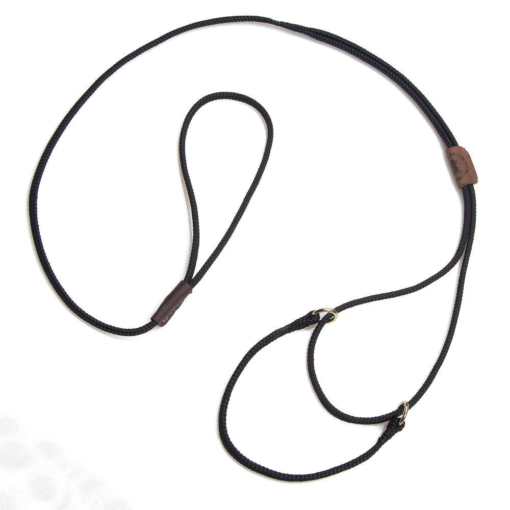 mendota-pet-martingale-show-leash-soft-diamond-braid-with-leather-slide image 4