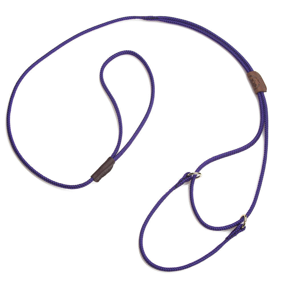 mendota-pet-martingale-show-leash-soft-diamond-braid-with-leather-slide image 7