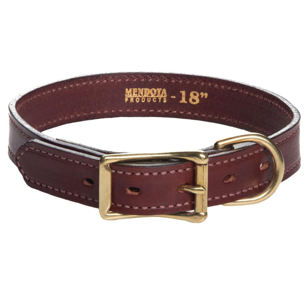 mendota-pet-leather-standard-collar-chestnut image 2