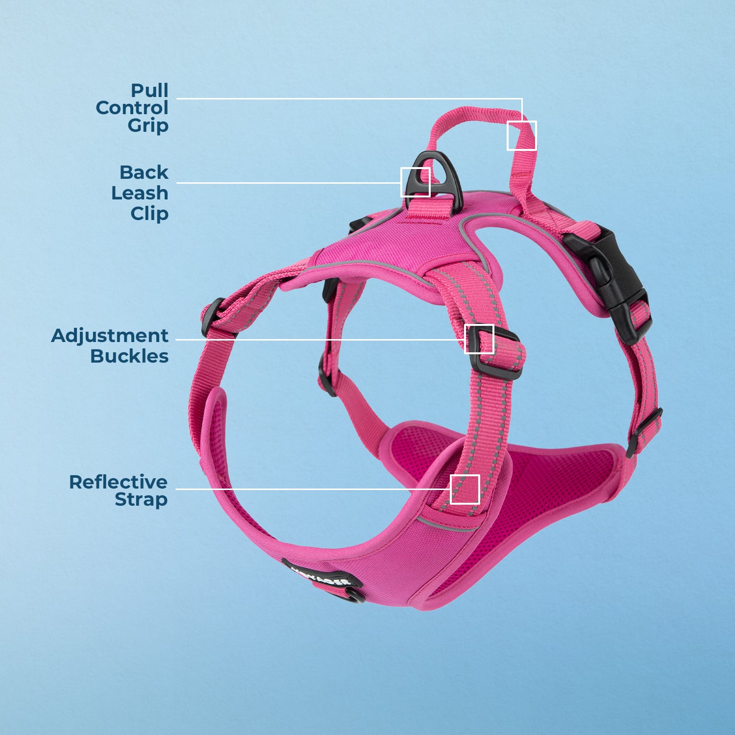 voyager-dual-attachment-dog-harness-no-pull-with-front-and-back-clips image 2