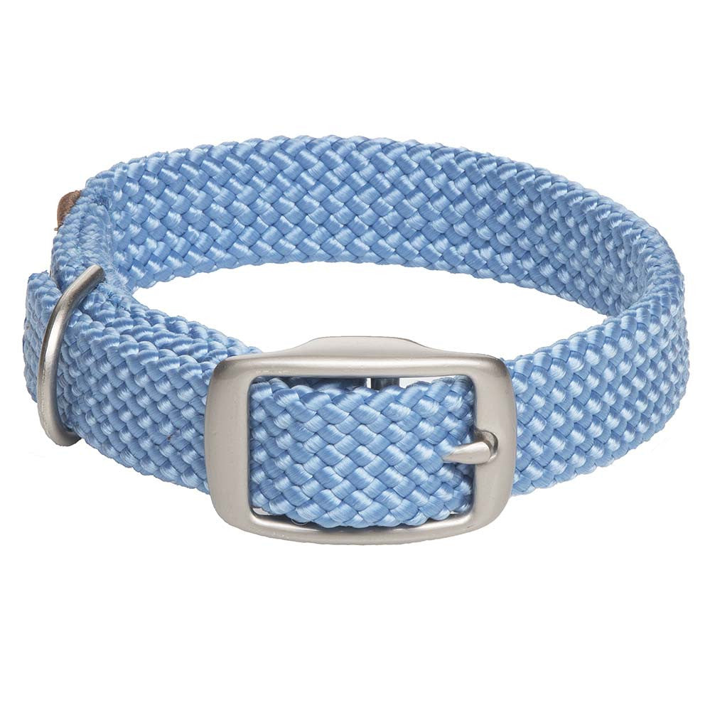 mendota-pet-double-braid-collar-satin-nickel image 1