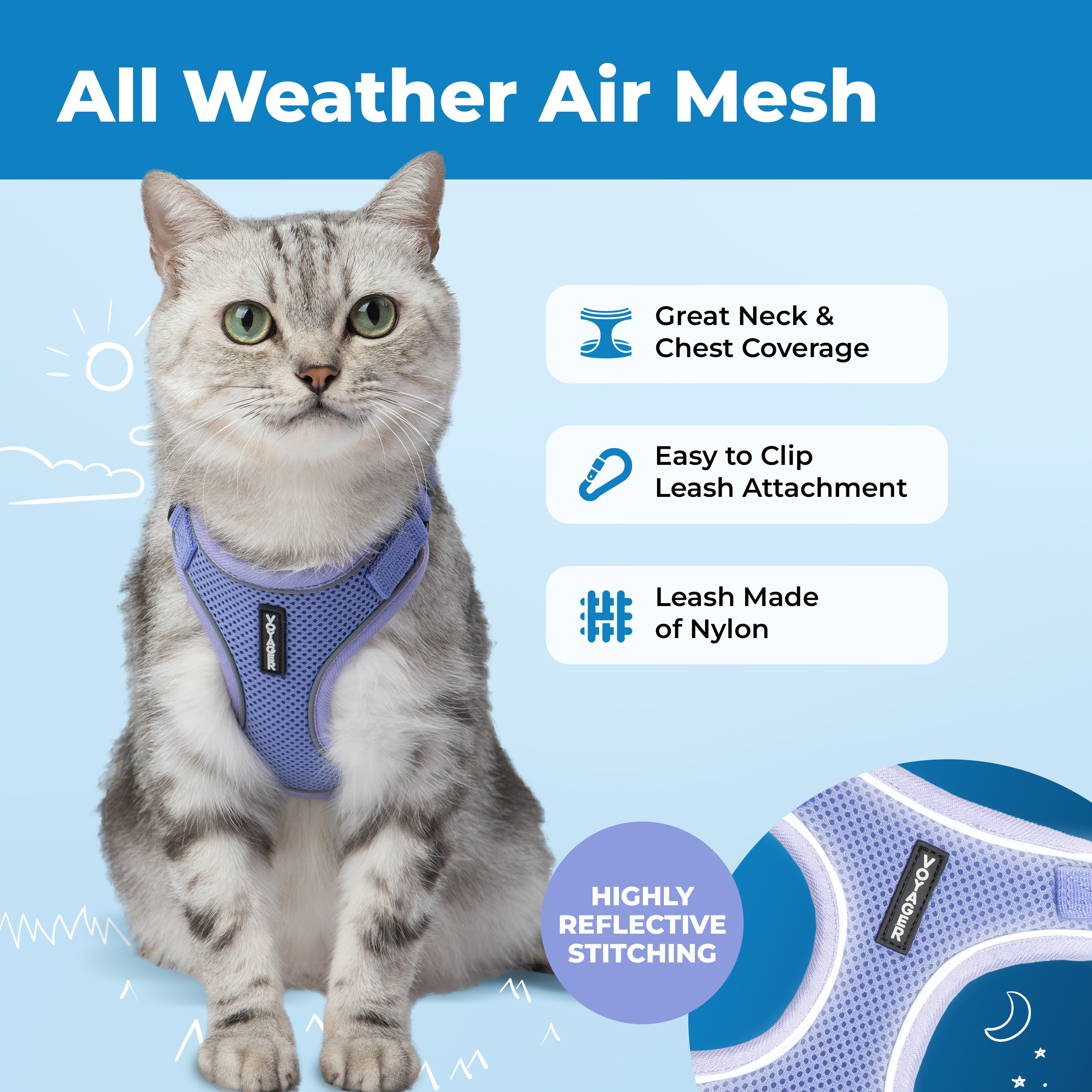 voyager-escape-proof-cat-harness-and-leash-with-matching-trim image 4