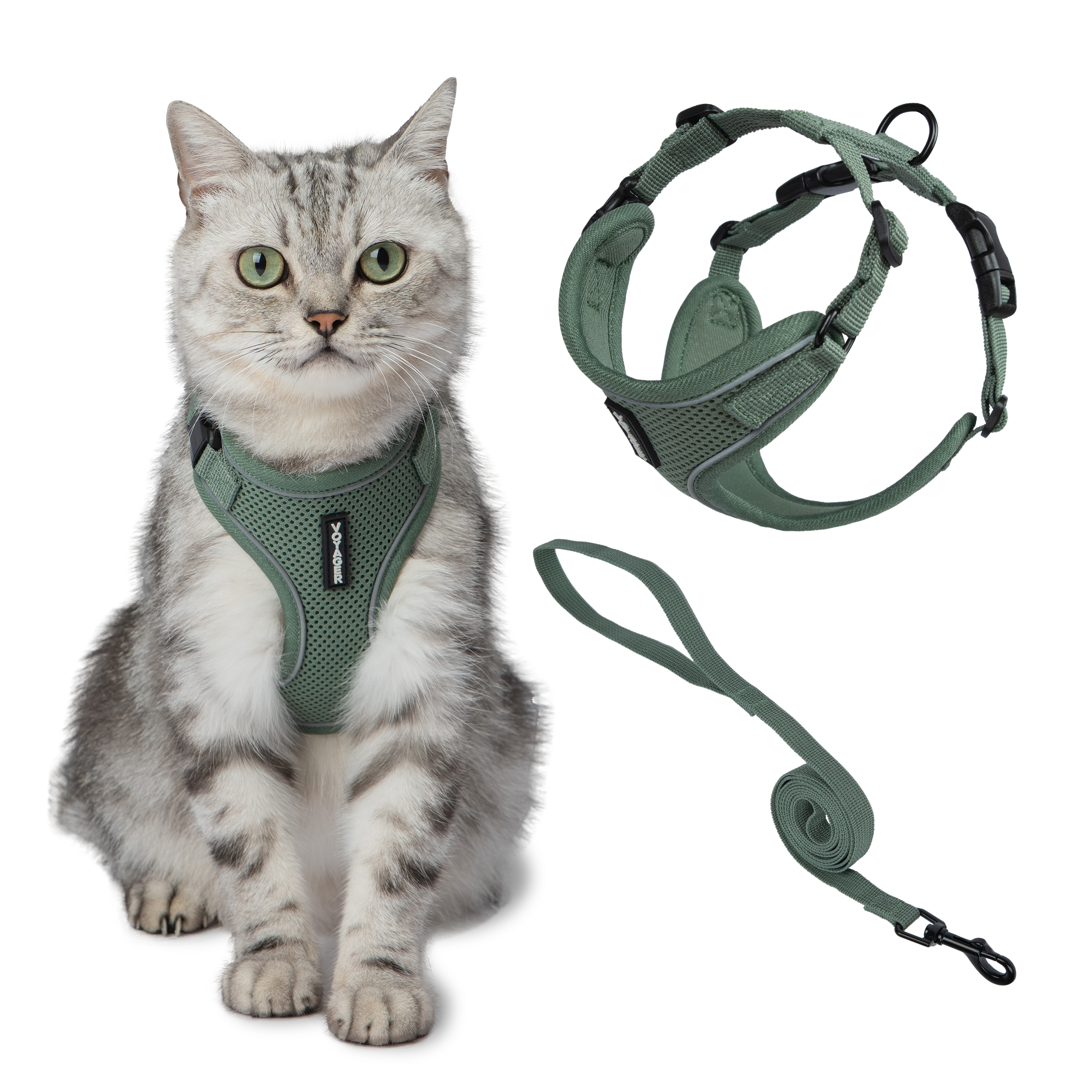 voyager-escape-proof-cat-harness-and-leash-with-matching-trim image 6