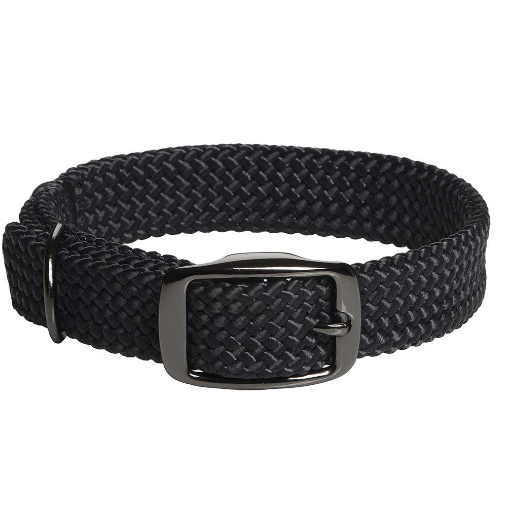 mendota-pet-double-braid-collar-black-metallic image 3