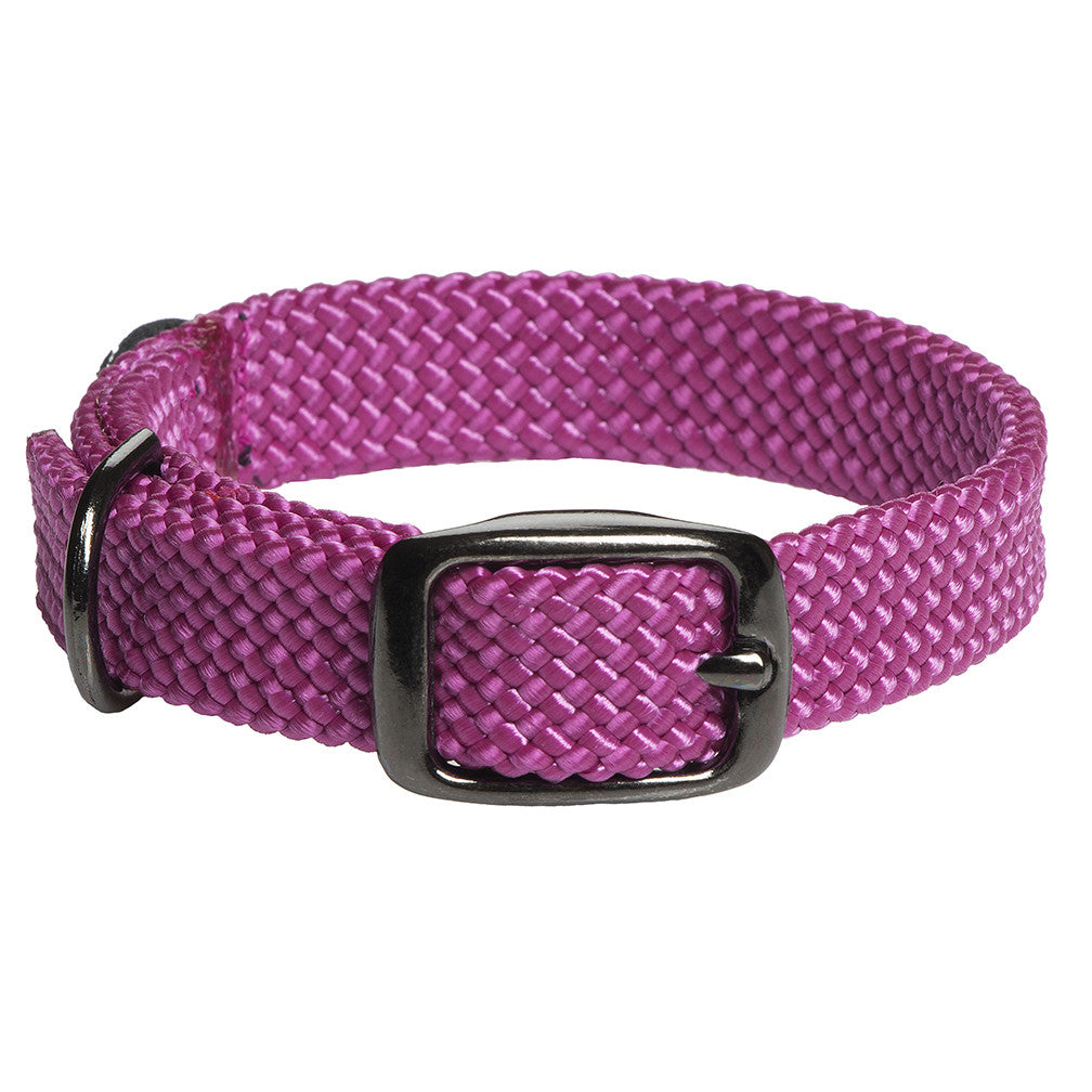 mendota-pet-double-braid-collar-black-metallic image 1