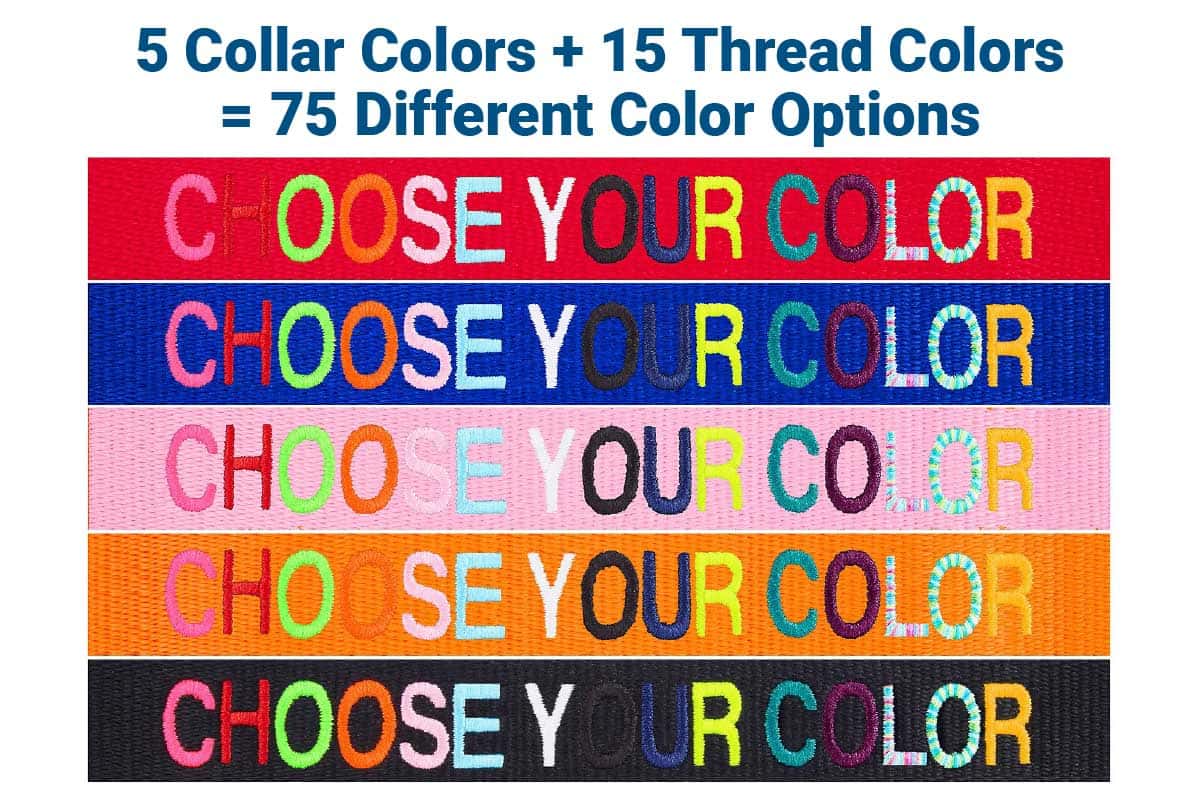 gotags-personalized-embroidered-dog-collar-with-metal-buckle-nylon-machine-washa image 3