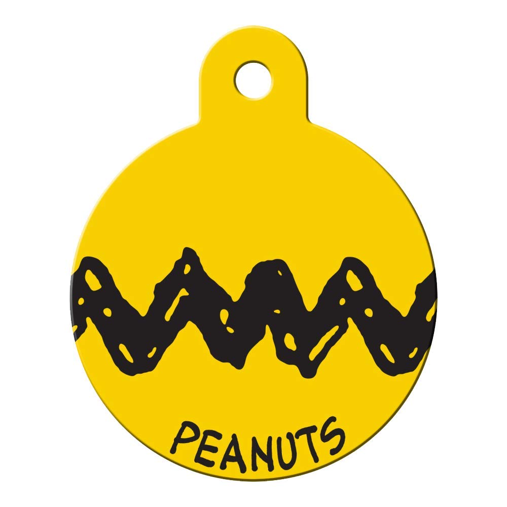 gotags-peanuts-dog-id-tag-officially-themed-charlie-brown-brass-tag-with-uv-cure image 2
