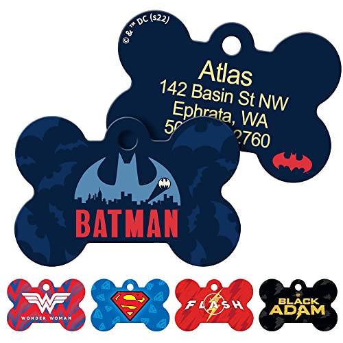 gotags-batman-dog-id-tag-premium-brass-engravable-superhero-design image 4