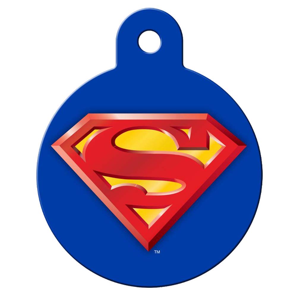 gotags-superman-dog-id-tag-solid-brass-with-uv-cured-finish image 4