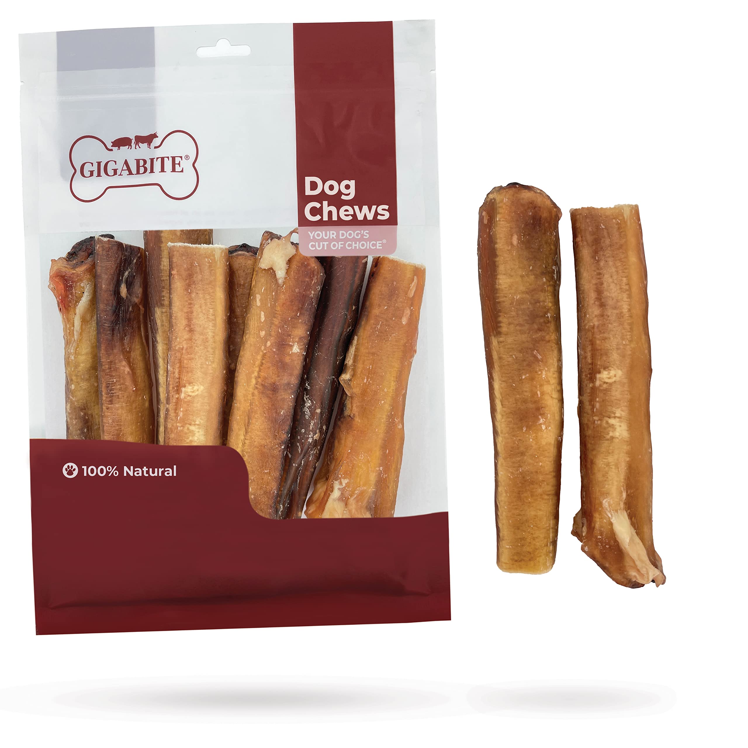 gigabite-bully-sticks-dog-treats-low-odor-grass-fed-6-inch-10-count image 5
